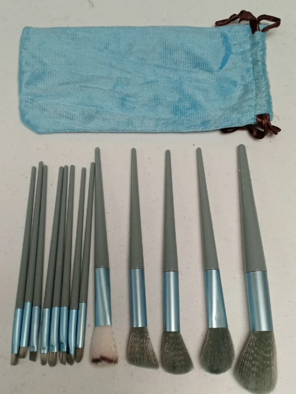 Unbranded Blue Make-up Brushes
